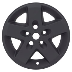 17" JEEP WRANGLER (BOLT-ON) MATTE BLACK wheel skin set (Fits 07-17)