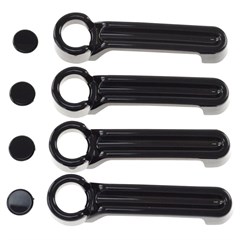 JEEP WRANGLER 2DR GLOSS BLACK DOOR HANDLES (FITS 07-16)