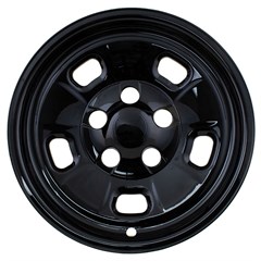 17" DODGE RAM 1500 (STEEL) CLASSIC TRADESMAN  GLOSS BLACK WHEEL SKIN SET (Fits 13-23)