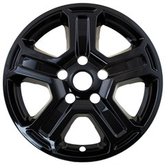 17" JEEP WRANGLER SPORT S GLOSS BLACK wheel skin set (Fits 18-23)