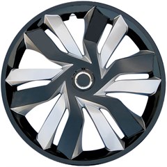 15" UNIVERSAL ICE BLACK / SILVER WHEEL COVER