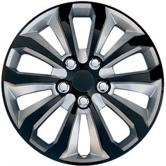 15" UNIVERSAL ICE BLACK / SILVER WHEEL COVER