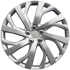 16" TOYOTA COROLLA STYLE SILVER WHEEL COVER SET (Fits 17-18)