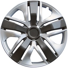 15" HONDA FIT STYLE SILVER / BLACK WHEEL COVERS
