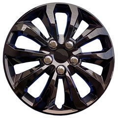 14" UNIVERSAL GLOSS BLACK WHEEL COVER SET